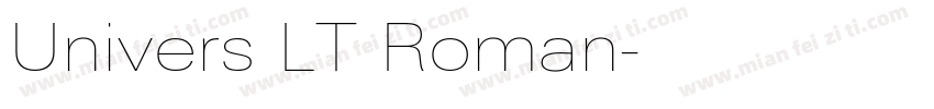 Univers LT Roman字体转换